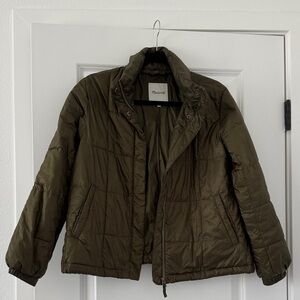 Madewell Green Thin Puffer Jacket size XS